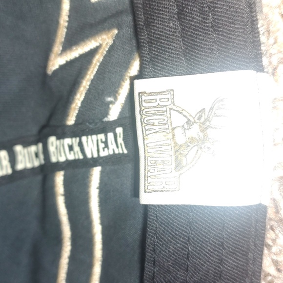 Buckmaster Bass Fisherman Black Camo Embroidered Strapback Fishing Hat OS - Picture 8 of 8